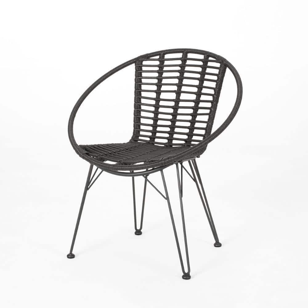 George Oliver Durham Polyethylene (PE) Wicker Wicker Outdoor Dining Side Chair (Set of 2)