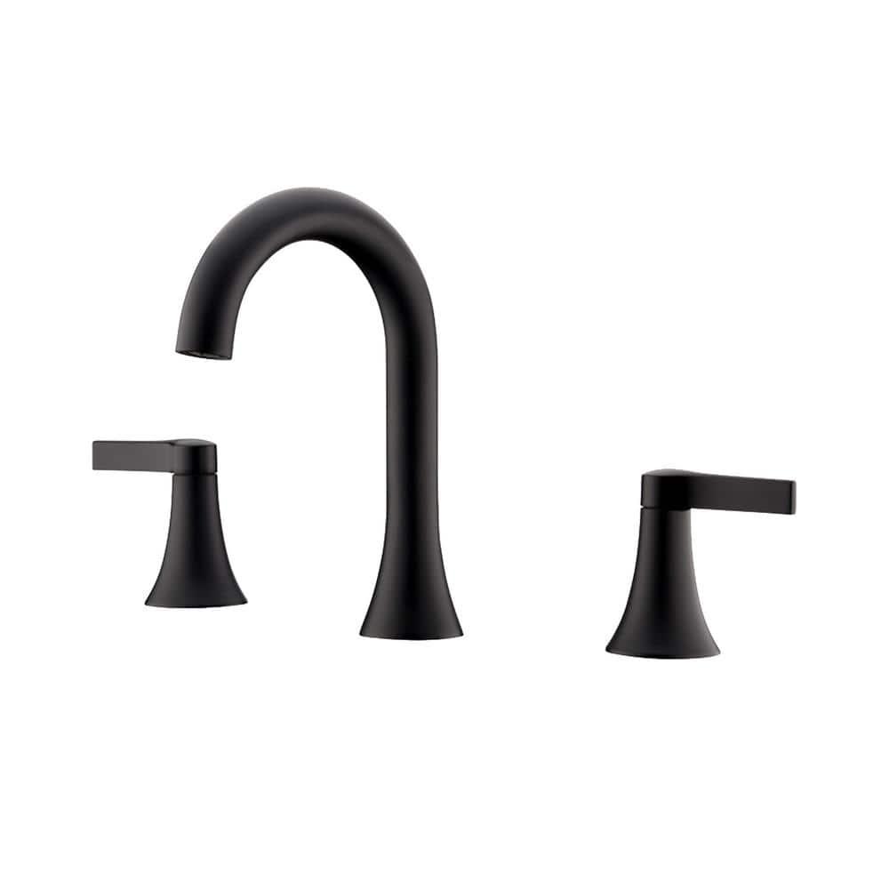 Widespread Bathroom Faucet with Drain Assembly