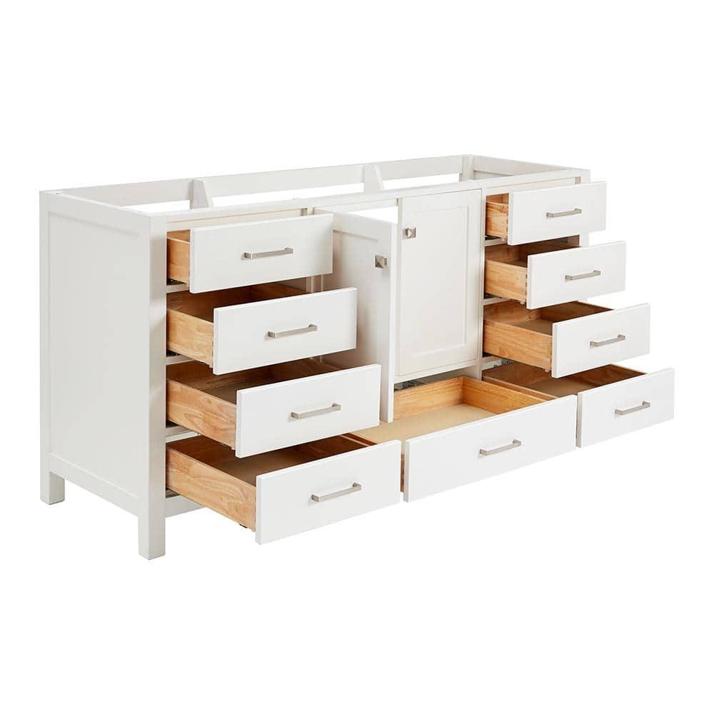 Ariel A067s-Bc Cambridge 66" Single Free Standing Vanity Cabinet Only - White