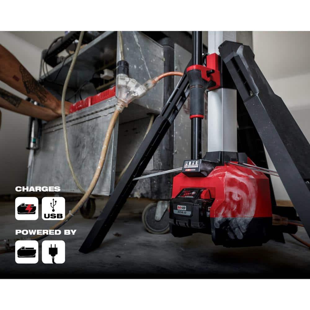 Milwaukee 2136-20 M18 ROCKET LED Tower Light and Charger 7 ft. Max Height