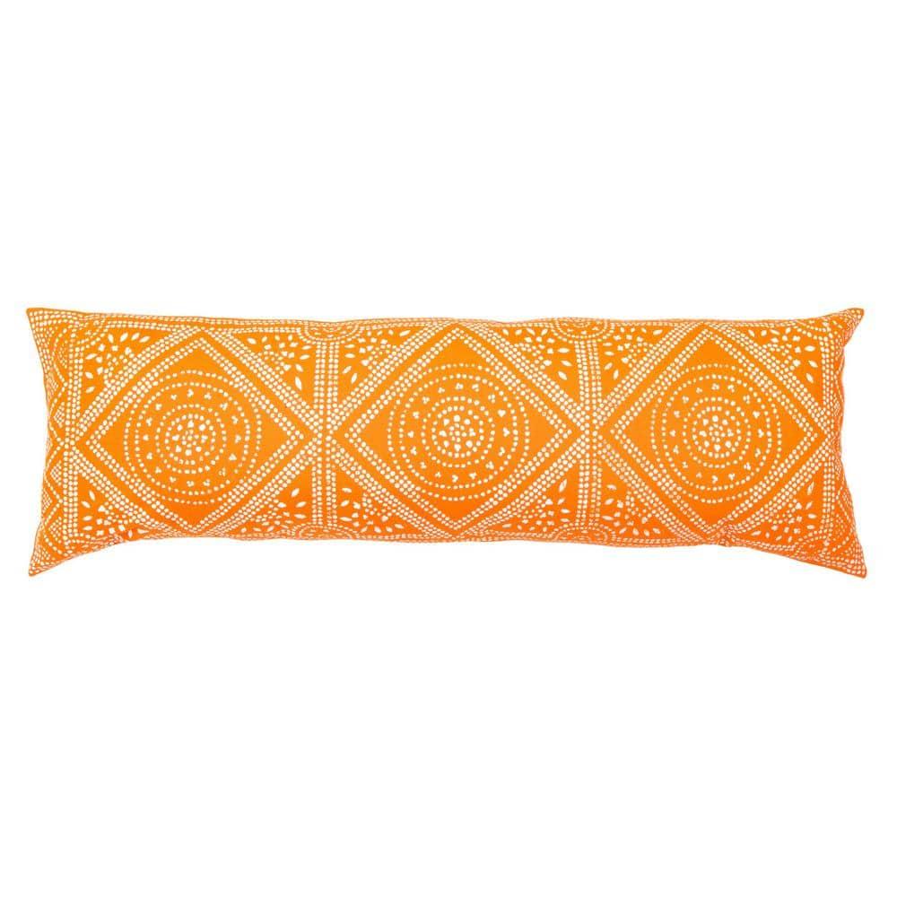 Valenti Pillow - Orange/White - 12"X36" - Safavieh