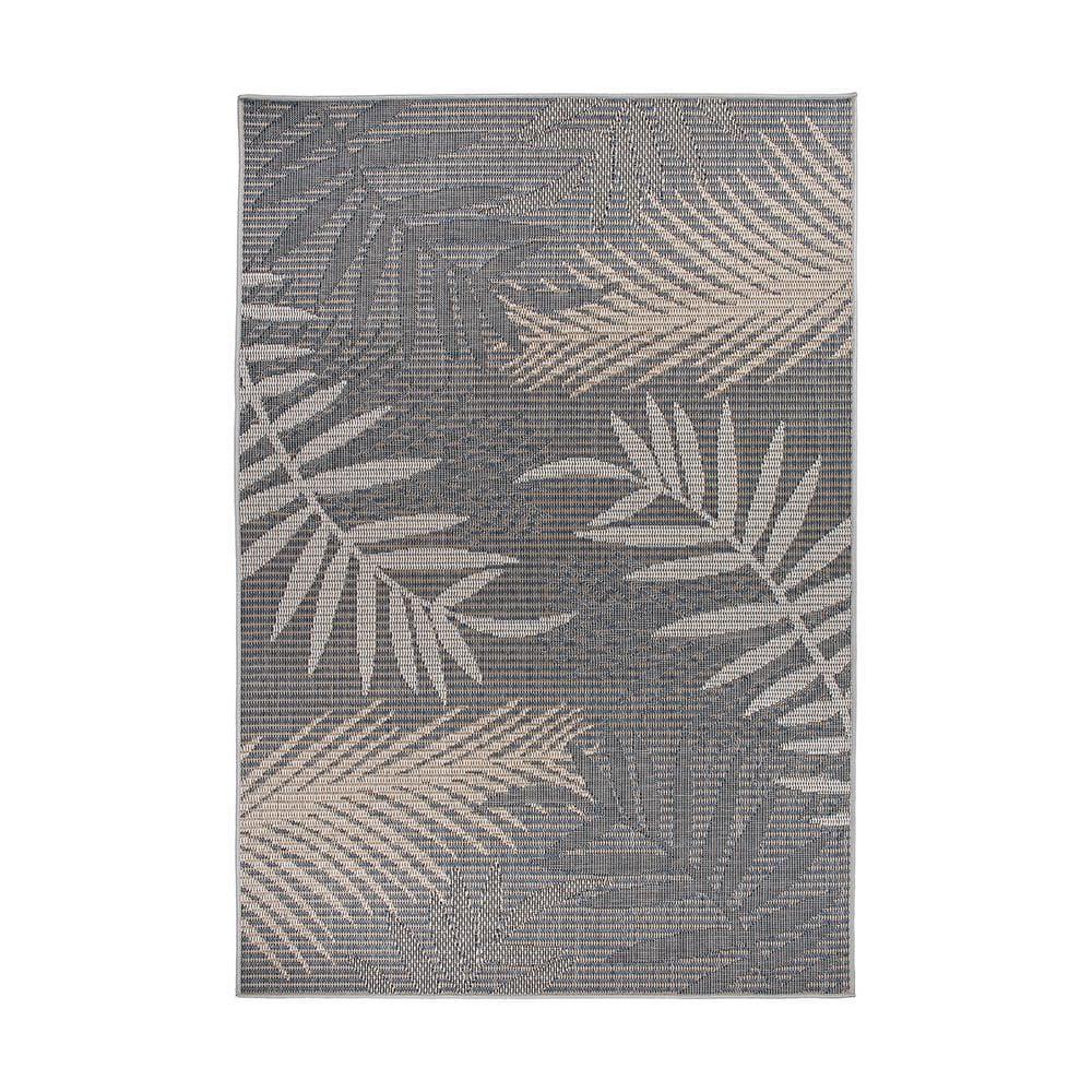 World Rug Gallery Bahama Palm Frond Indoor/Outdoor Area Rug - Gray 7'10" x 10'