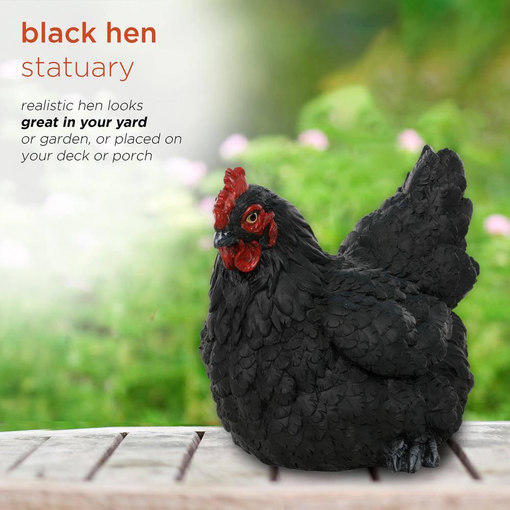 Alpine 8"H Indoor/Outdoor Resting Hen Garden Statue
