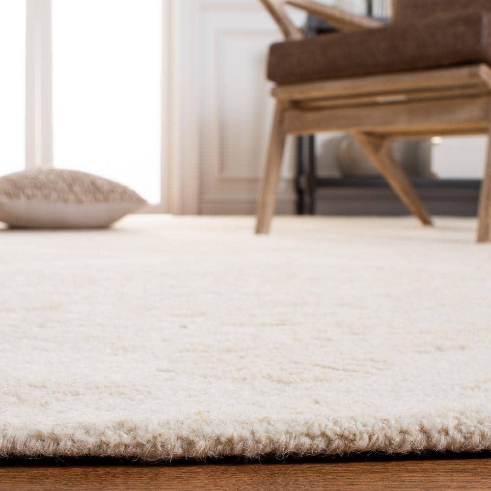 Abstract ABT279 Handmade Tufted Area Rug - Beige/Grey - 6' X 6'  Round - Safavieh