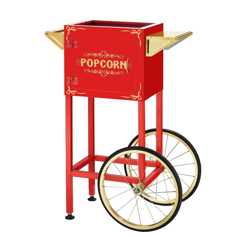 Superior Popcorn 8 oz. Movie Night Popcorn Maker Machine and Cart - Red