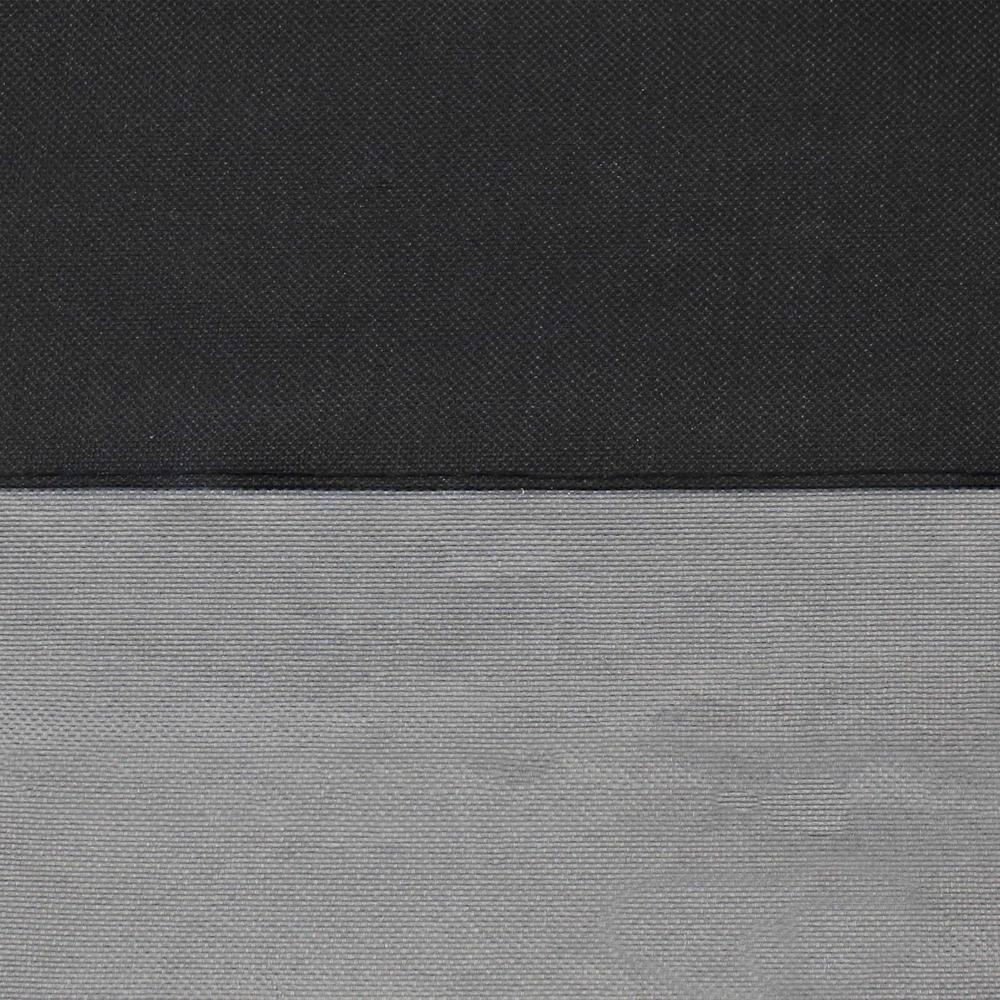 Sunnydaze Outdoor Heavy-Duty Weather-Resistant 300D Polyester Round Fire Pit Cover - 80" x 25" - Black and Gray