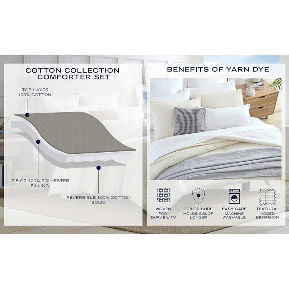 Nautica Nautica Fairwater Blue Cotton Reversible Comforter Set