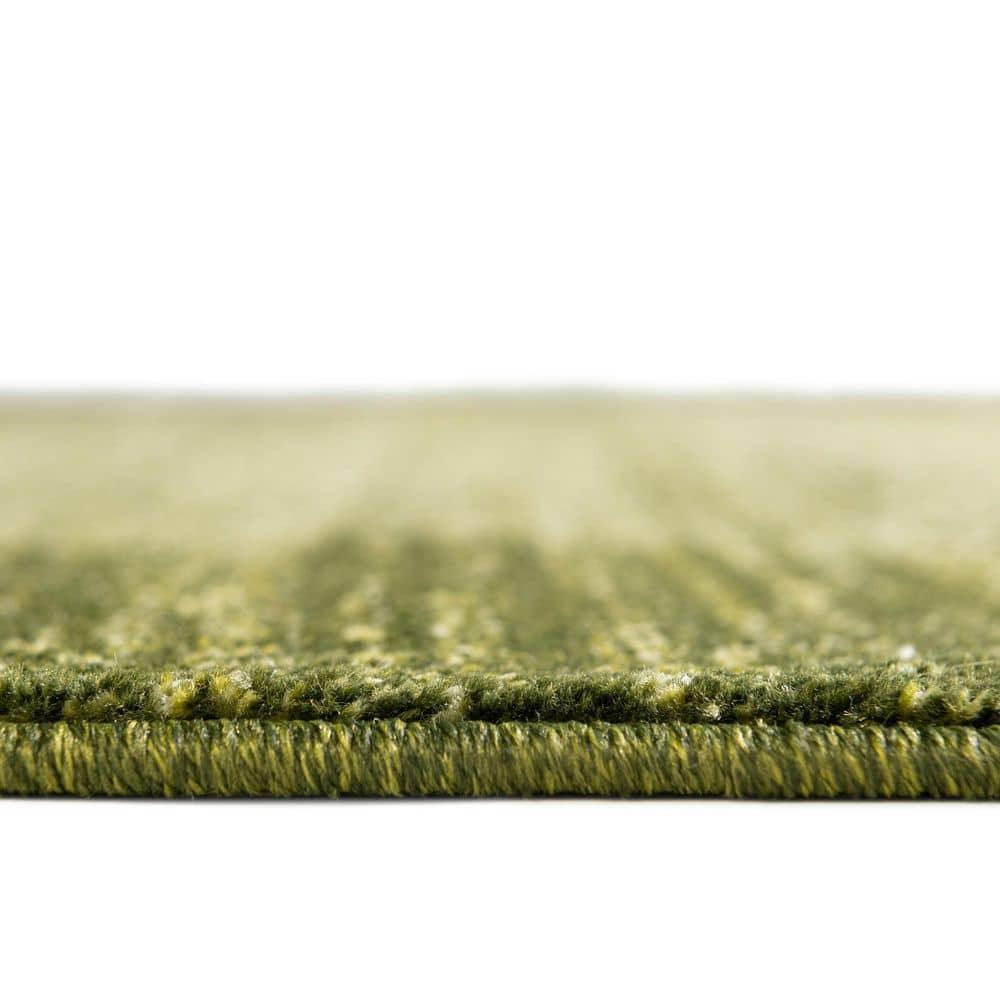 Unique Loom Abigail Del Mar Area Rug , 2'7"x10' Runner ,Light Green