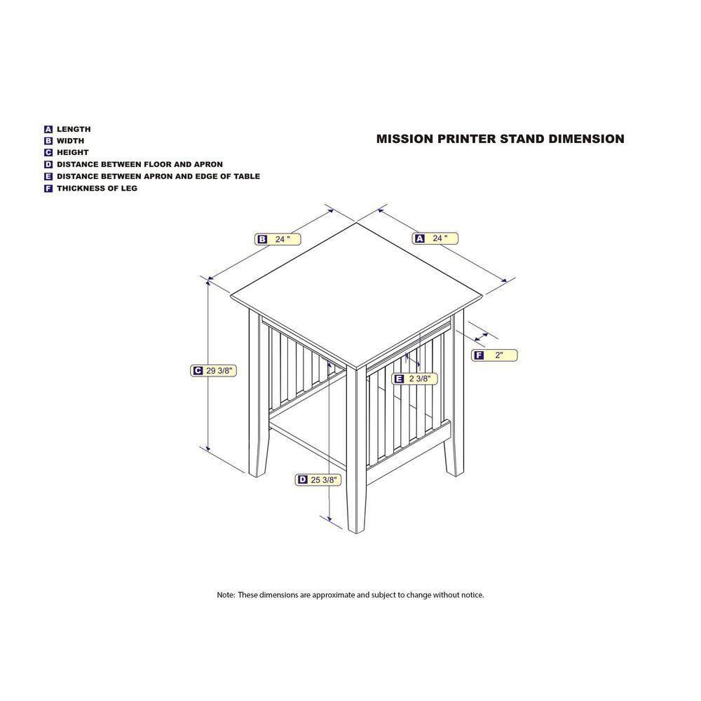 Laurel Foundry Modern Farmhouse® Moffett Solid Hardwood Printer Stand