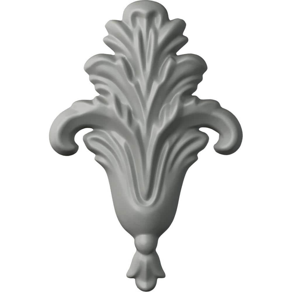 Small Primed Polyurethane Foliage Onlay Accent Piece