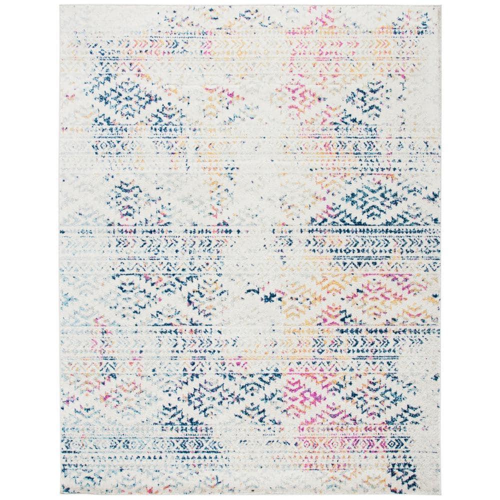 Tulum TUL272 Power Loomed Area Rug - Ivory/Blue - 8'x10' - Safavieh.