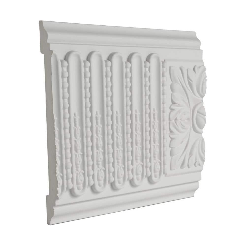 Architectural Products by Outwater L.L.C. 1-3/8 in x 7-7/8 in x 6 in Polyurethane Long Acanthus Leaf Frieze Moulding Sample