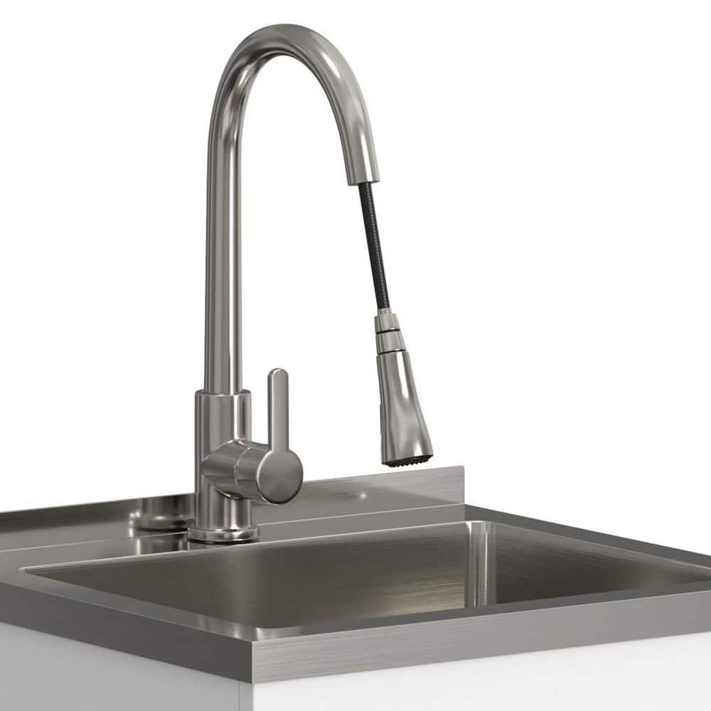 Modern Wide Shaker All-In-One 20-inch Laundry Utility Sink and Cabinet