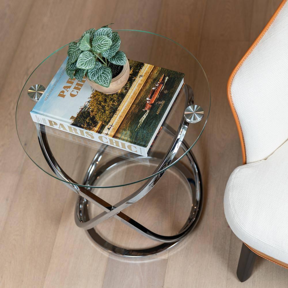 Etta Avenue™ Dimitri Glass Top End Table