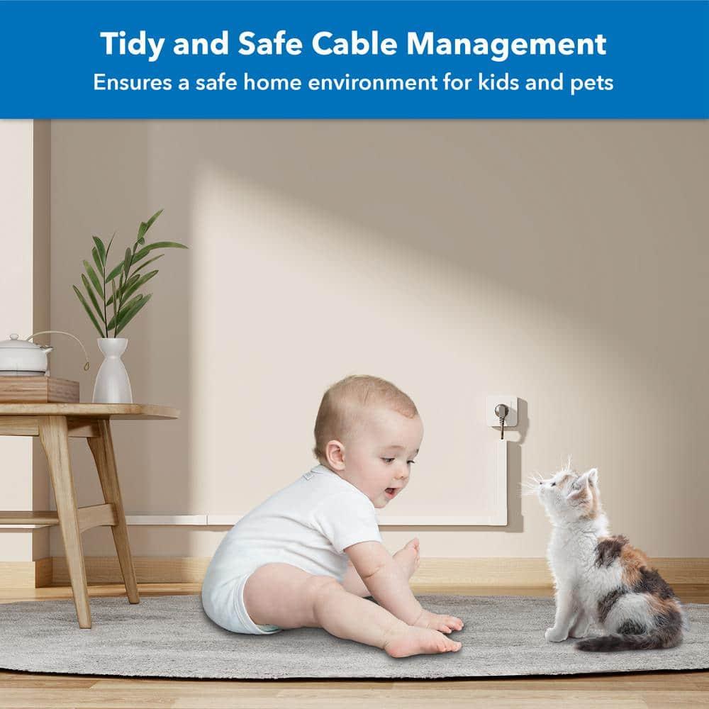 Mount-it Mount-it On-wall Tv Cable Concealer Kit, White