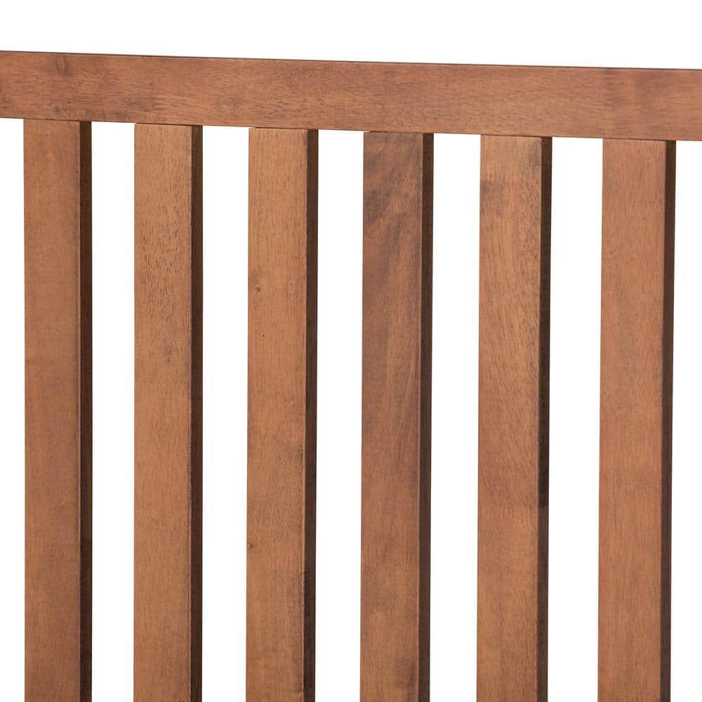 Baxton Studio Marin Modern and Contemporary Walnut Brown Finished Wood Full Size Platform Bed