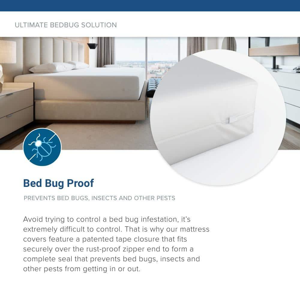 Bargoose Home Textiles Bargoose BedBug Solution 6 Gauge Heavy Duty Vinyl Zippered Mattress Protector
