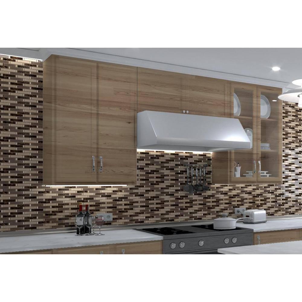 Saga 1" Glass and Marble Brick Joint Mosaic Kitchen Backsplash, Bathroom, Shower, Pool, Wall and Floor Tile