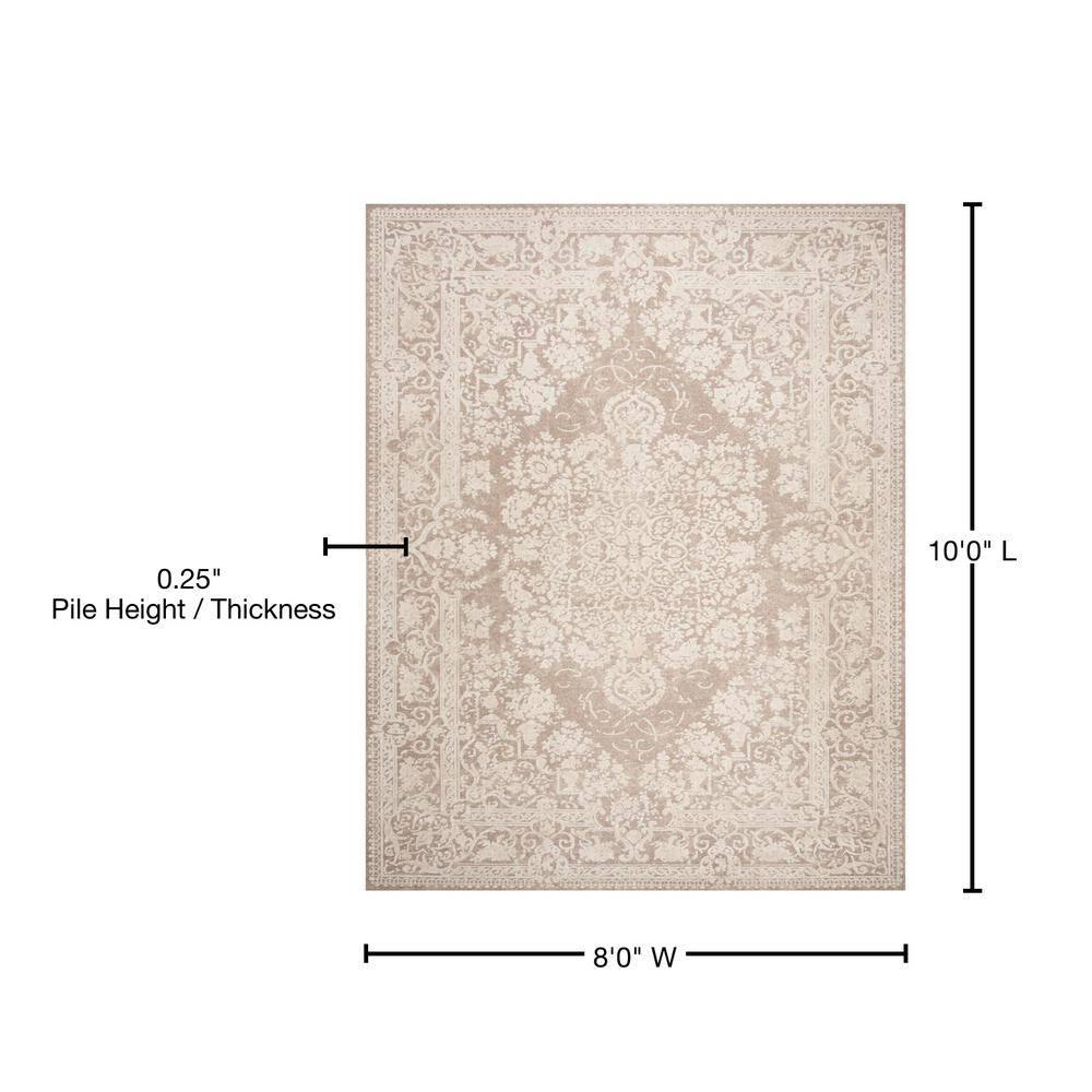 Reflection RFT664 Power Loomed Indoor Area Rug - 8'x10' - Beige/Cream - Safavieh