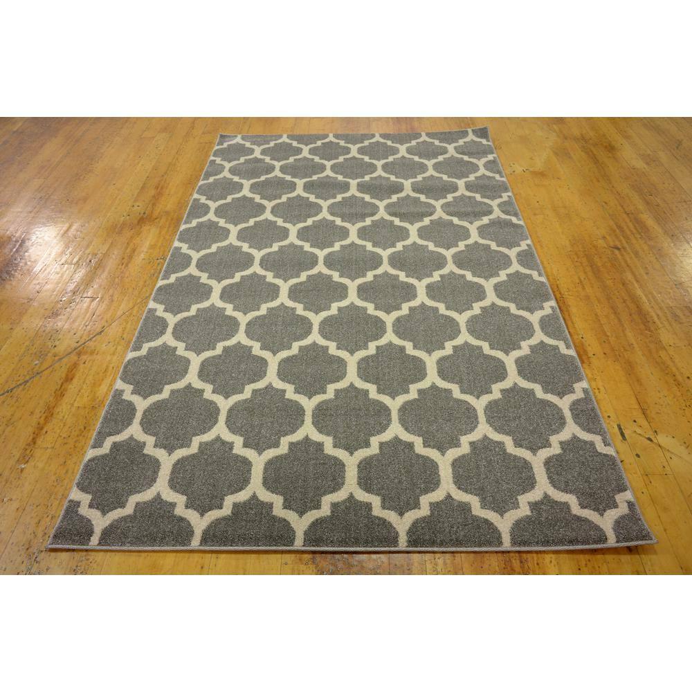 Unique Loom 5' 1 x 8' 0 Trellis Philadelphia Dark Gray Area Rug