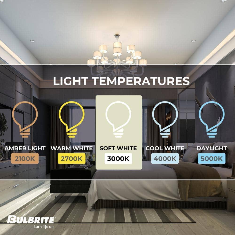 LED Filament Pack of (4) 6.5 Watt Dimmable B11 Light Bulbs with Candelabra (E12) Base