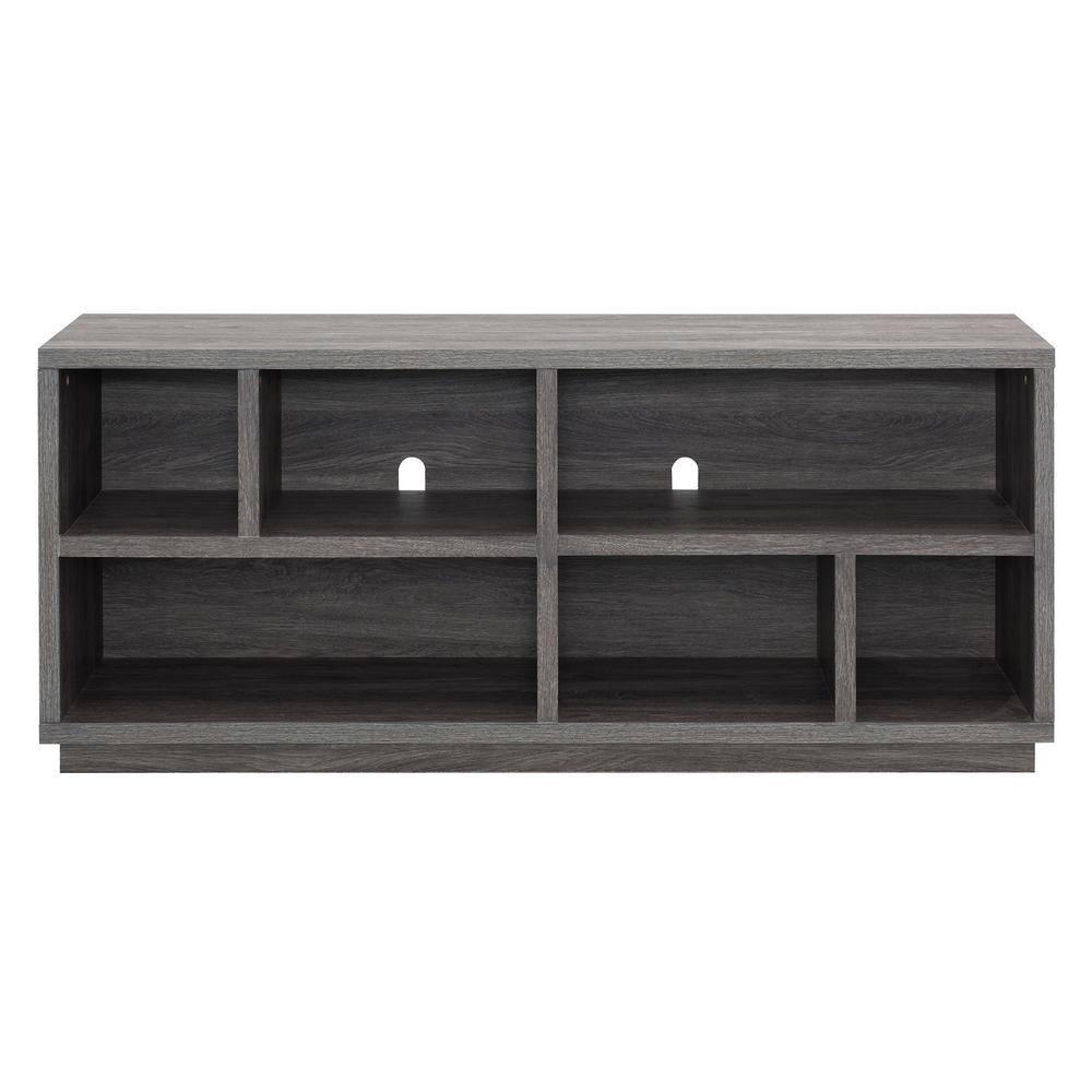 Evelyn&Zoe Bowman Rectangular TV Stand for TV's up to 65", Burnished Oak