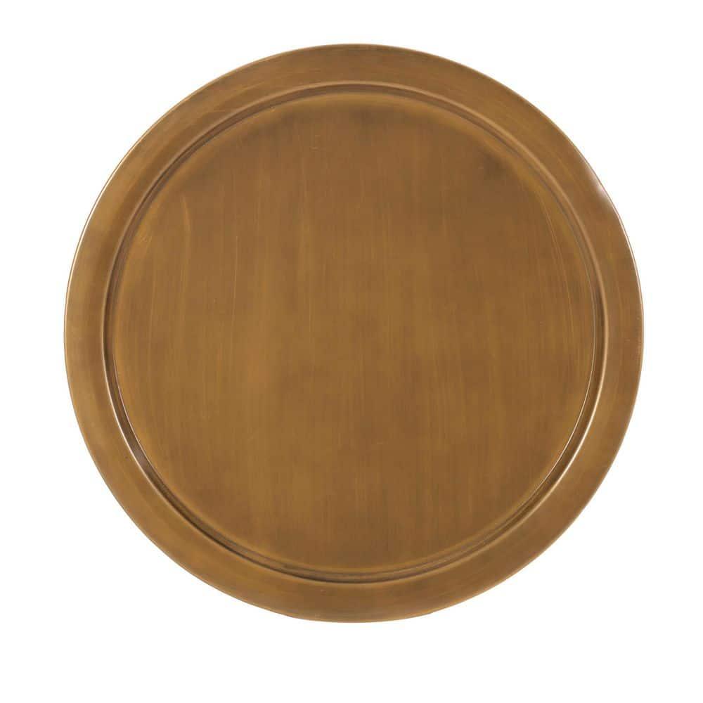 Noble House Manville Metal Hourglass Coffee Table, Brushed Antique Gold