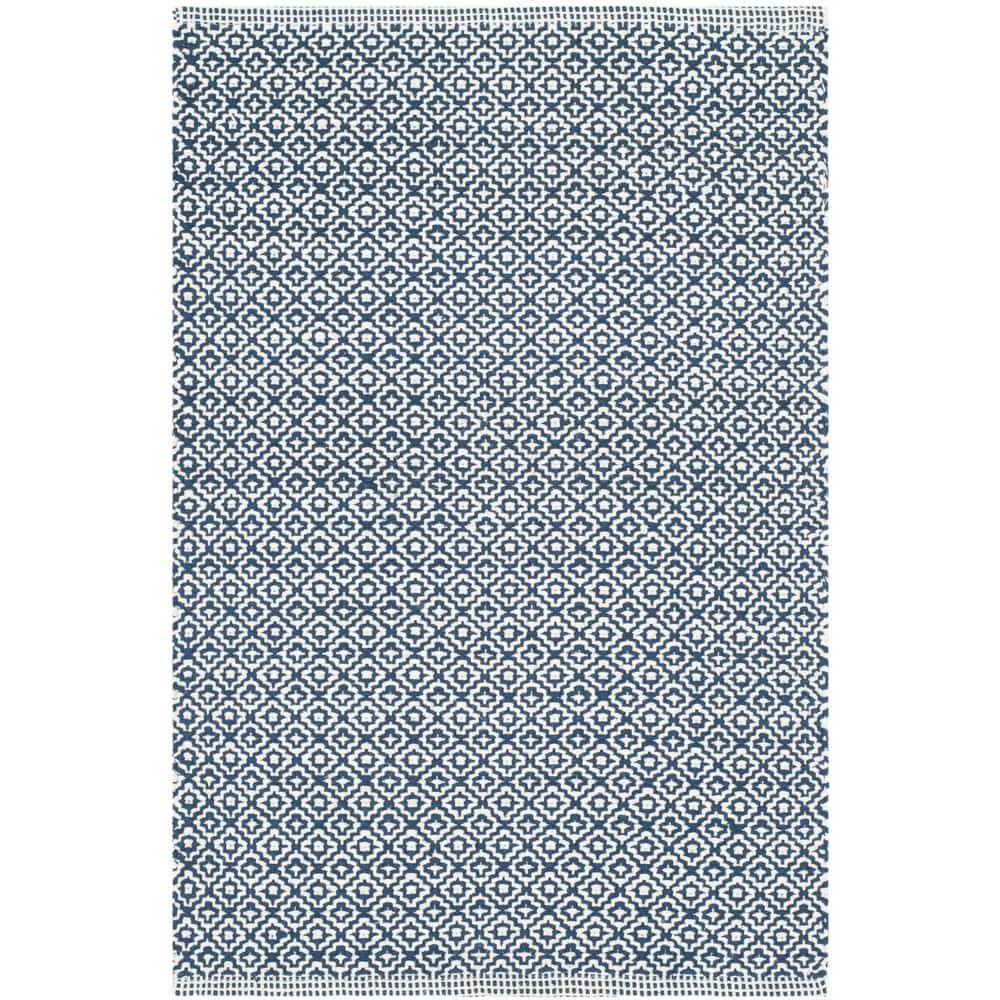 Montauk MTK717 Hand Woven Indoor Accent Rug - Ivory/Navy - 3'x5' - Safavieh.