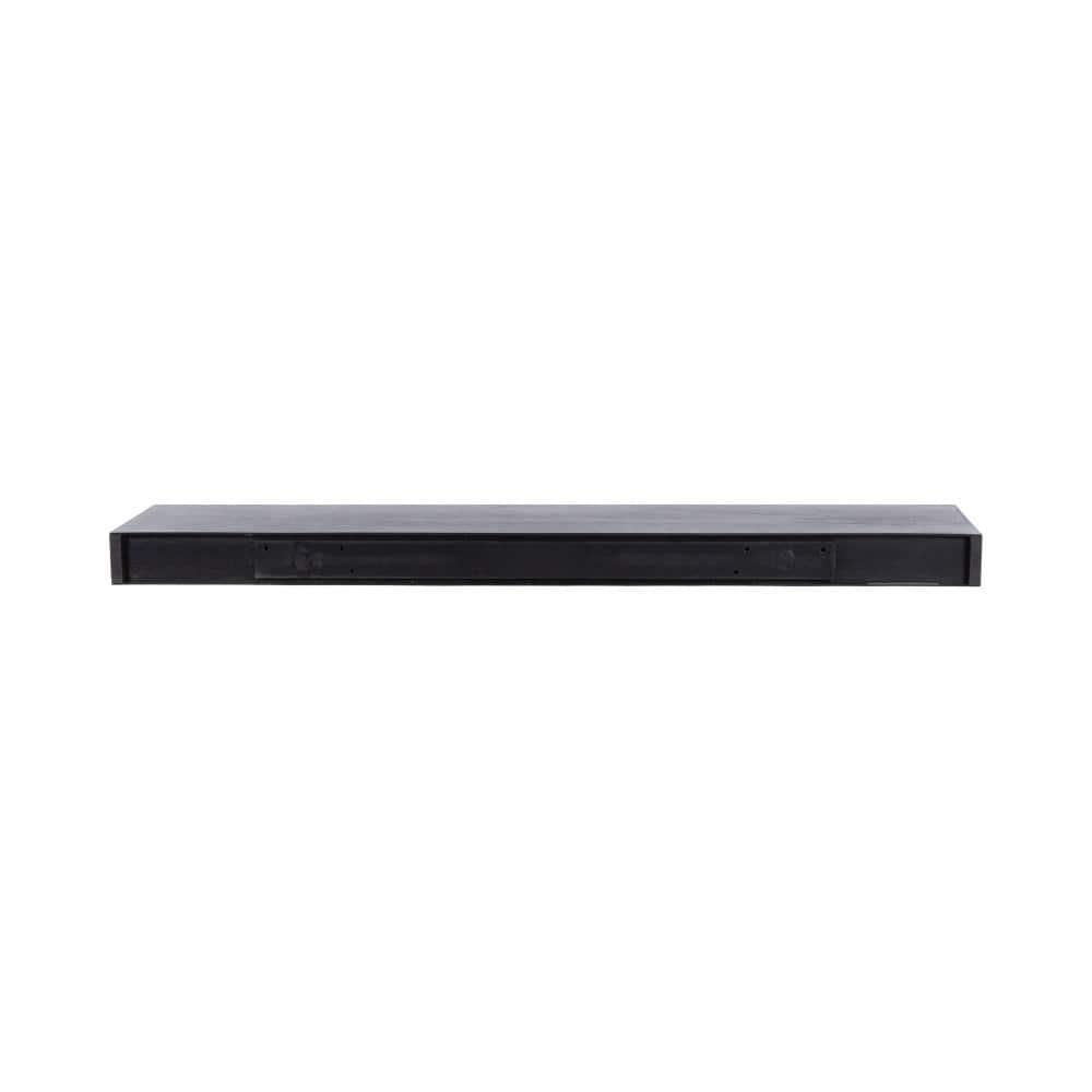 Kate & Laurel All Things Decor 36"x8" Havlock Wood Floating Shelf Black