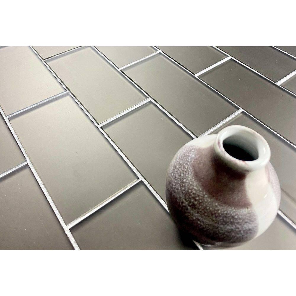 Abolos Forever Matte 3 in. x 6 in. Diamond Grade Glass Straight Edge Subway Decorative Kitchen & Bathroom Wall Tile
