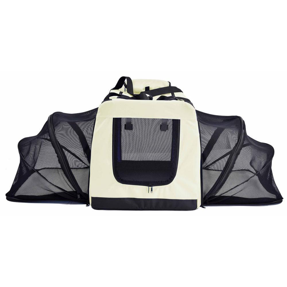 Pet Life 'Hounda Accordion' Metal Framed Soft-Folding Collapsible Dual-Sided Expandable Pet Dog Crate