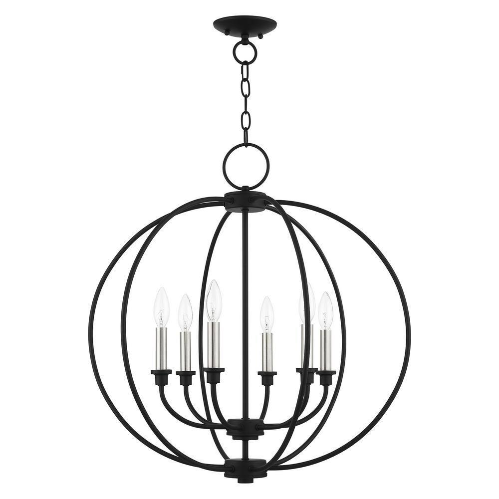 Livex Lighting Milania 6 - Light Chandelier in  Black