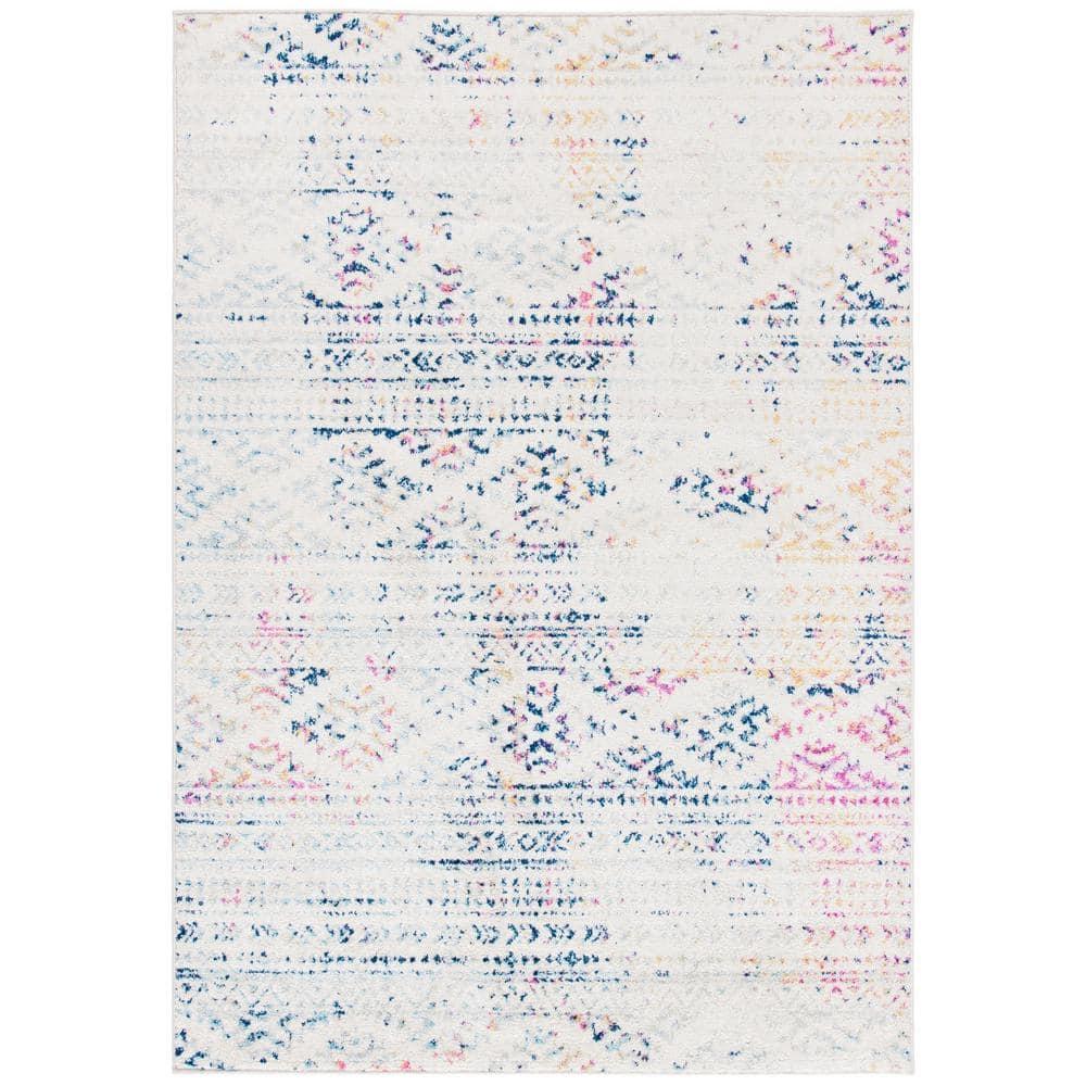 Tulum TUL272 Power Loomed Area Rug - Ivory/Blue - 6'x9' - Safavieh.