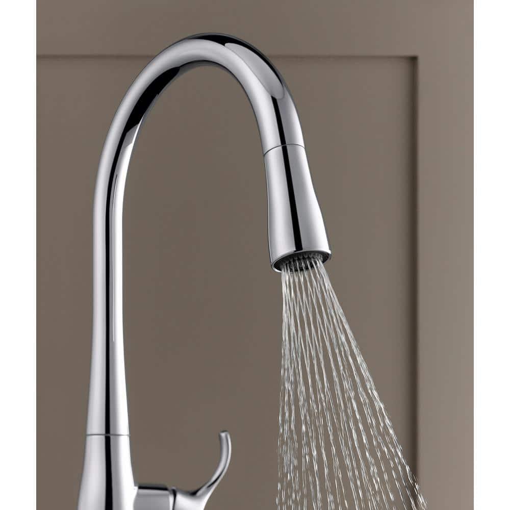 Simplice Touchless Pull-Down Kitchen Sink Faucet with Three-Function Sprayhead