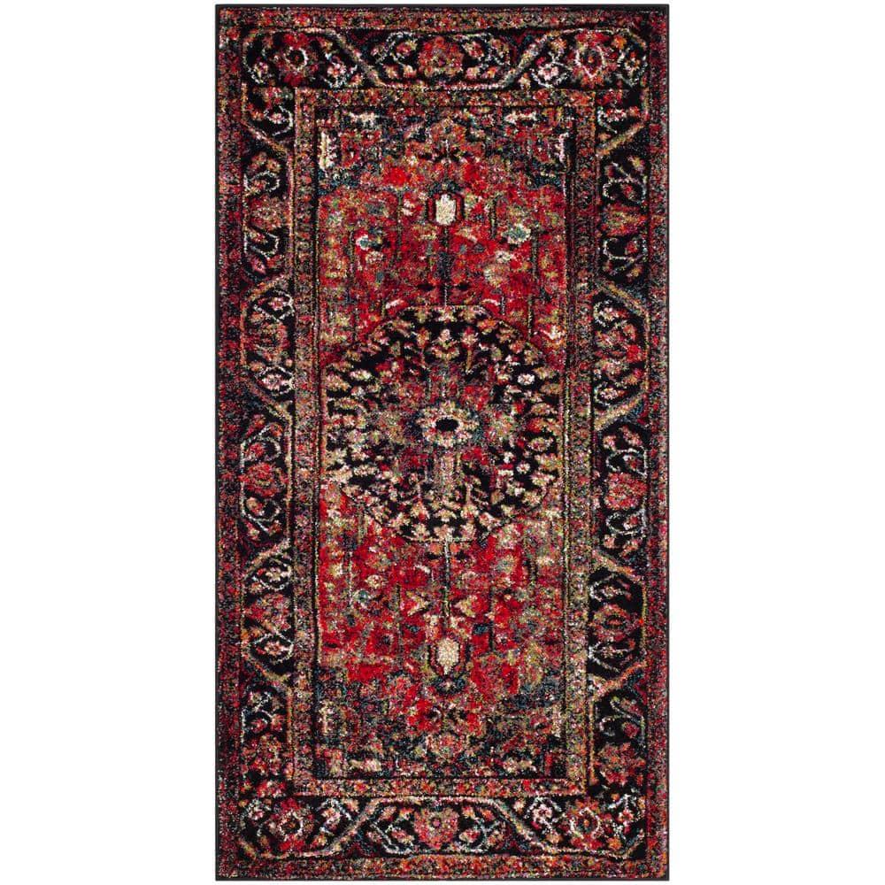 Vintage Hamadan VTH215 Power Loomed Indoor Accent Rug - Red/Multi - 2'7"x5' - Safavieh.