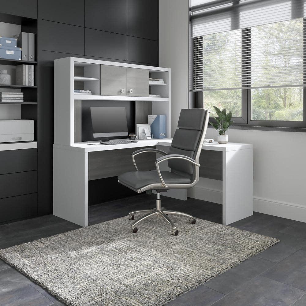 Echo 2-Piece L-Shape Computer Desk Office Set with Hutch