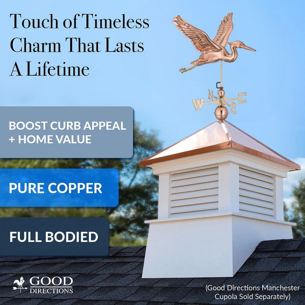 Blue Heron Bird Copper Weathervane