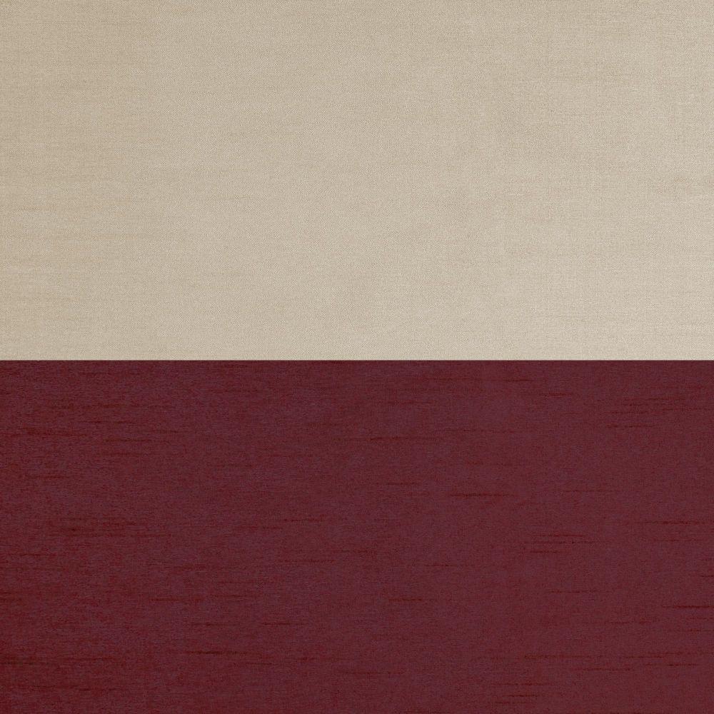 Set of 2 96"x54" Chateau Striped Faux Silk Grommet Top Curtain Panel Burgundy/Taupe - Exclusive Home: Modern Window Drapes