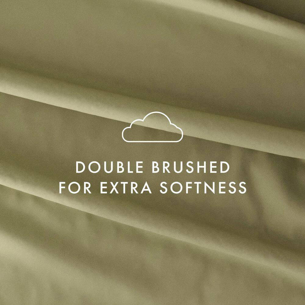 Noble Linens 6 Piece Sage Solid Microfiber Bed Sheet Set For Full Size Bedding