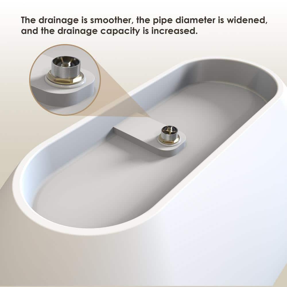 Ryder 68.9'' x 29.5'' Freestanding Soaking Stone Rein Bathtub