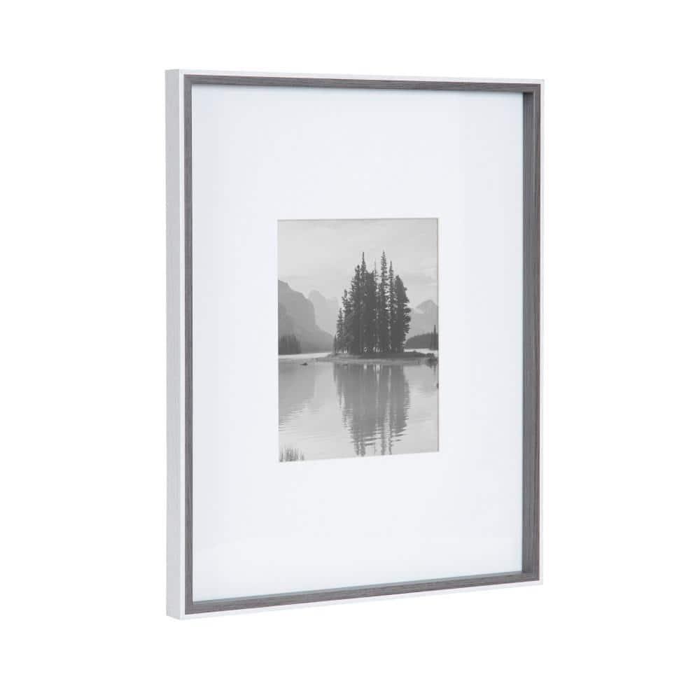 Kate & Laurel All Things Decor (Set of 3) 16"x20" Matted to 8"x10" Gibson Photo Frames Gray/White