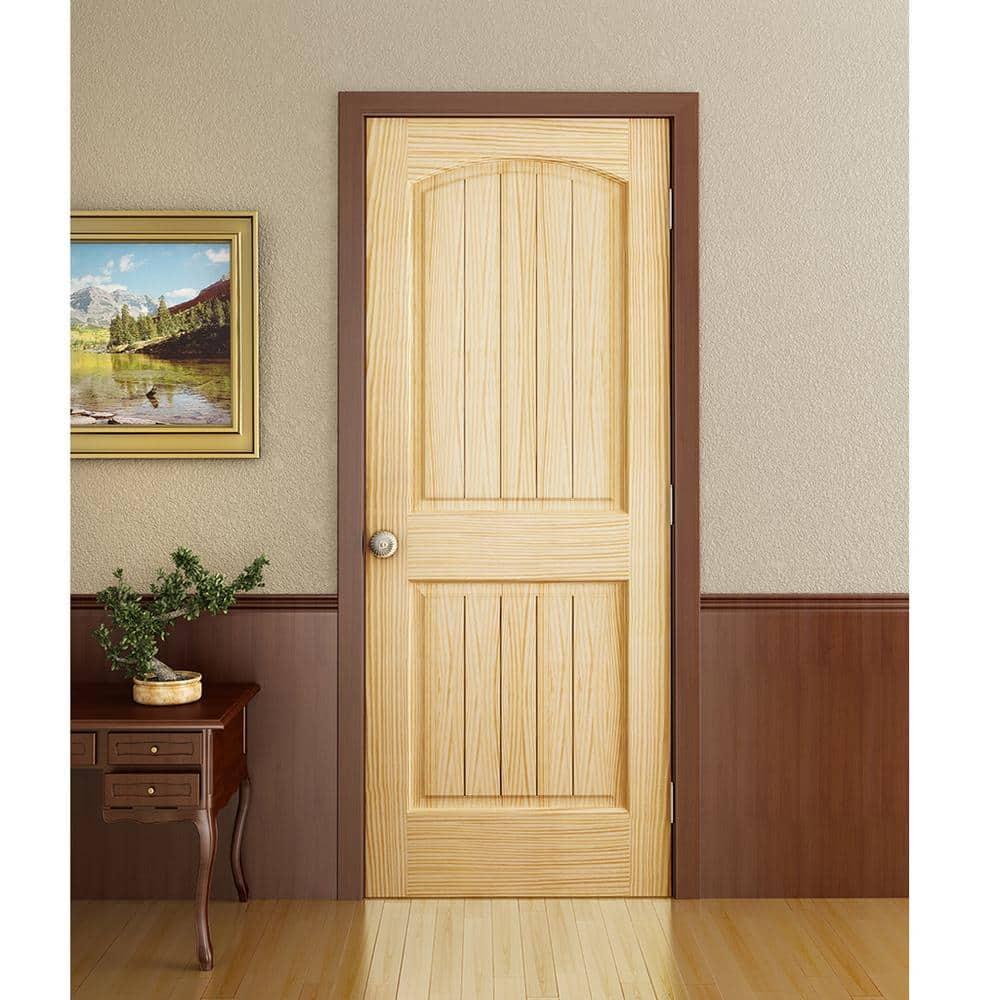 Paneled Solid Wood Unfinished Colonial Standard Door