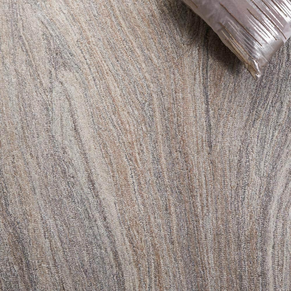 Abstract ABT901 Handmade Indoor Area Rug - Beige/Gray - 6'x6' - Safavieh