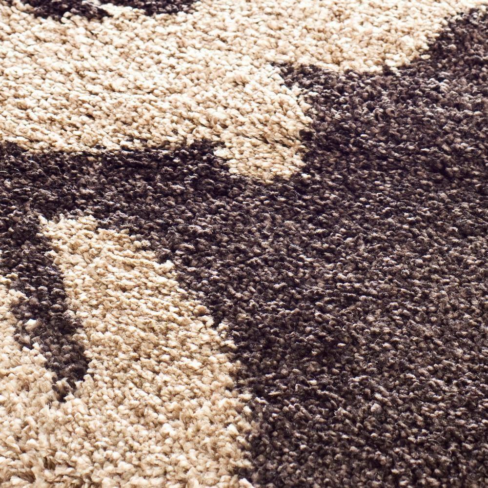 Florida Shag SG458 Power Loomed Indoor Area Rug - Dark Brown/Smoke - 6'x9' - Safavieh