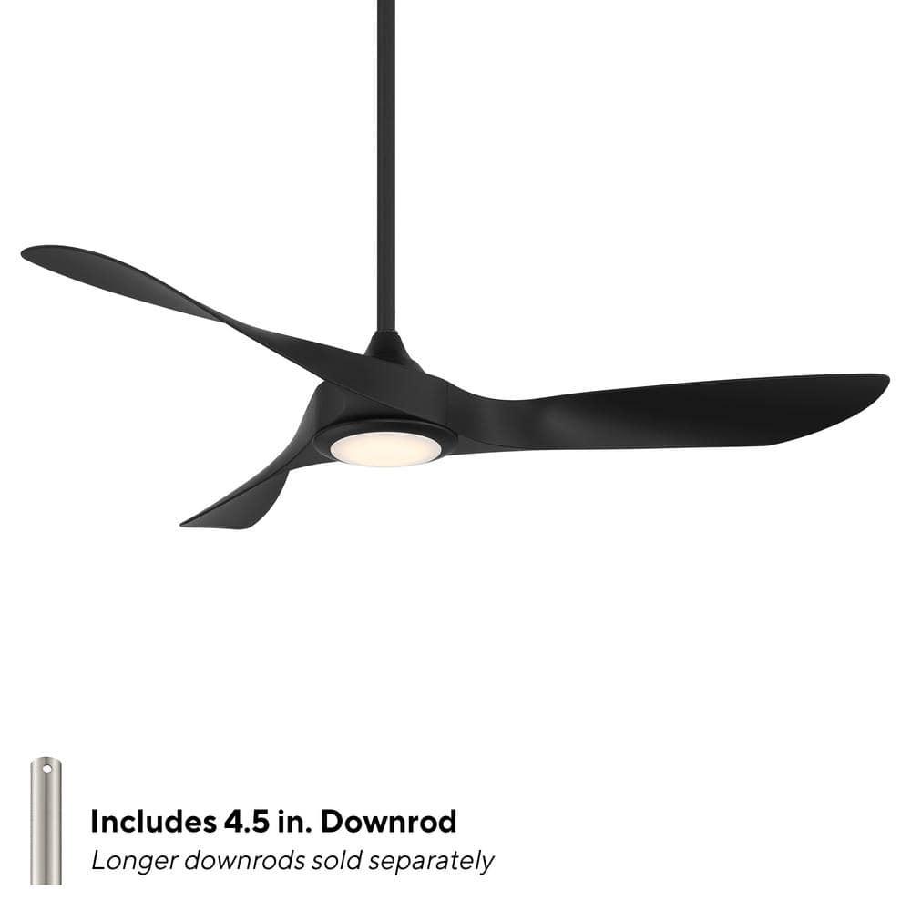 54" Swirl 3 - Blade Outdoor LED Smart Propeller Ceiling Fan with Remote Control and Light Kit Included