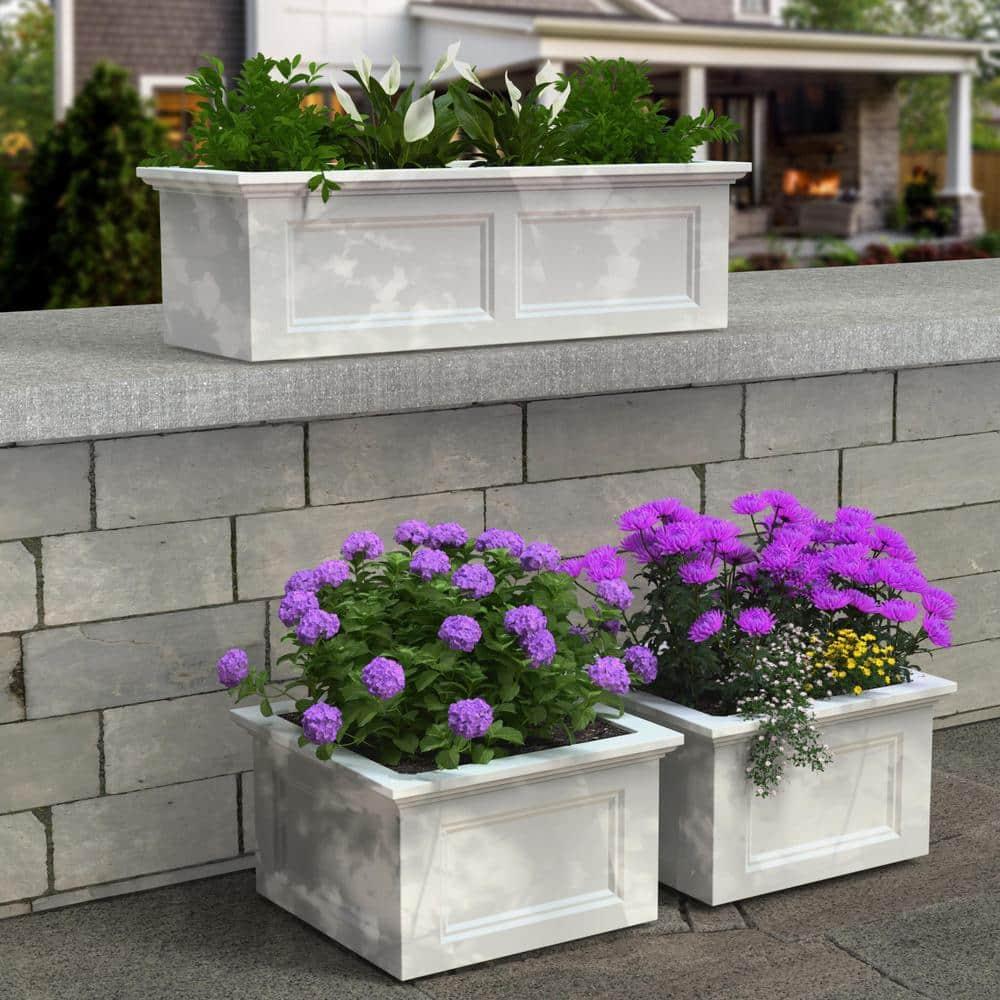 Mayne Fairfield 24"x 24"x 14" Square White Garden Bed