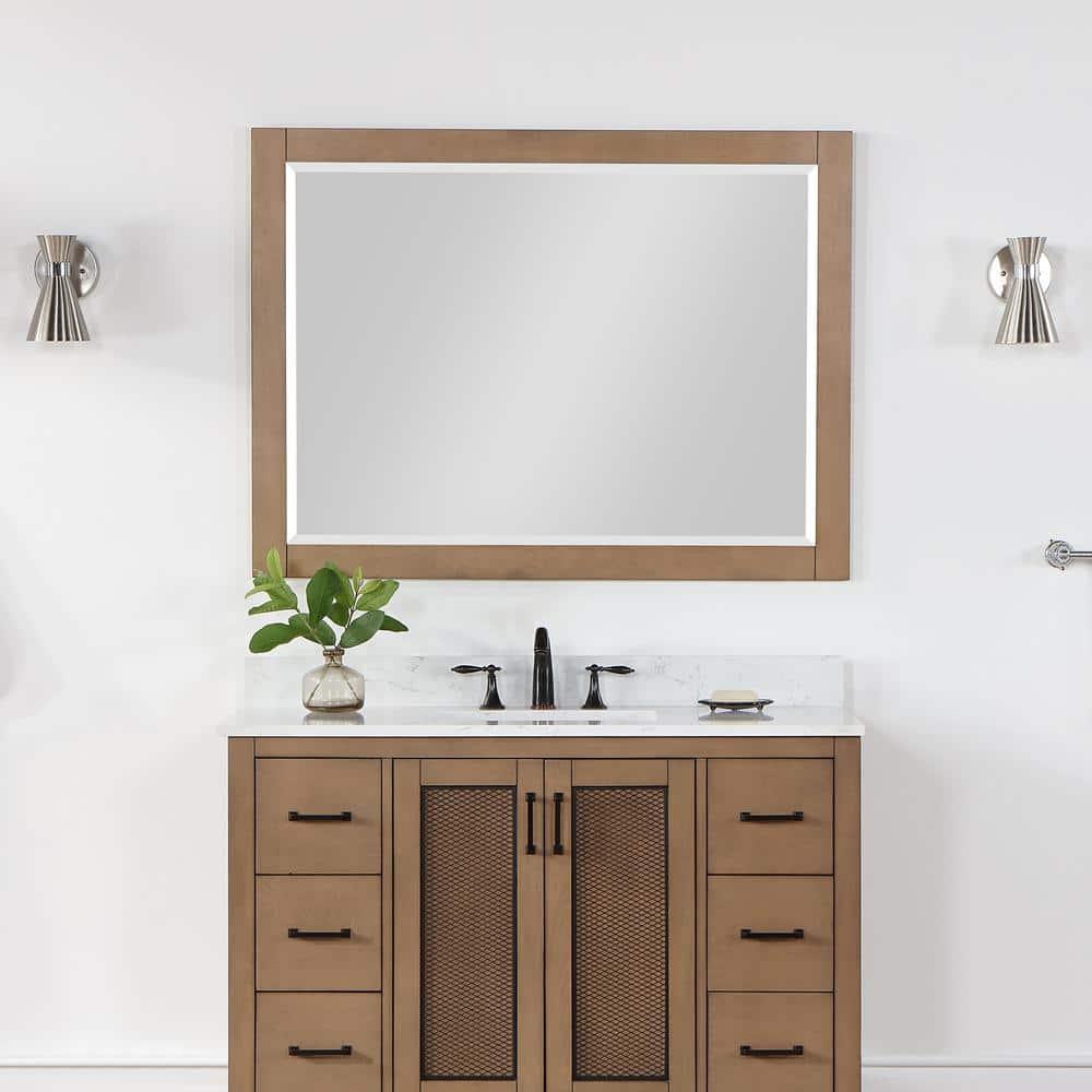 Ivy Wood Flat Wall Mirror