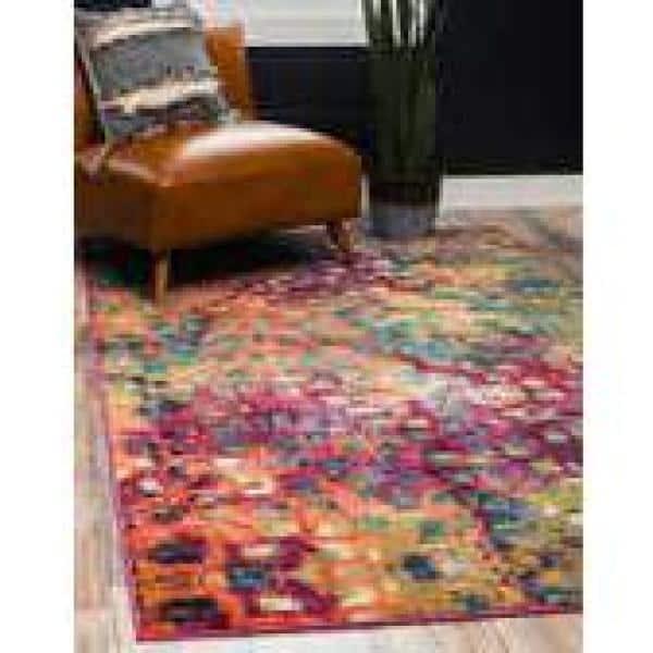 Unique Loom 6' 1 x 9' 0 Jardin Ivy Multi Area Rug