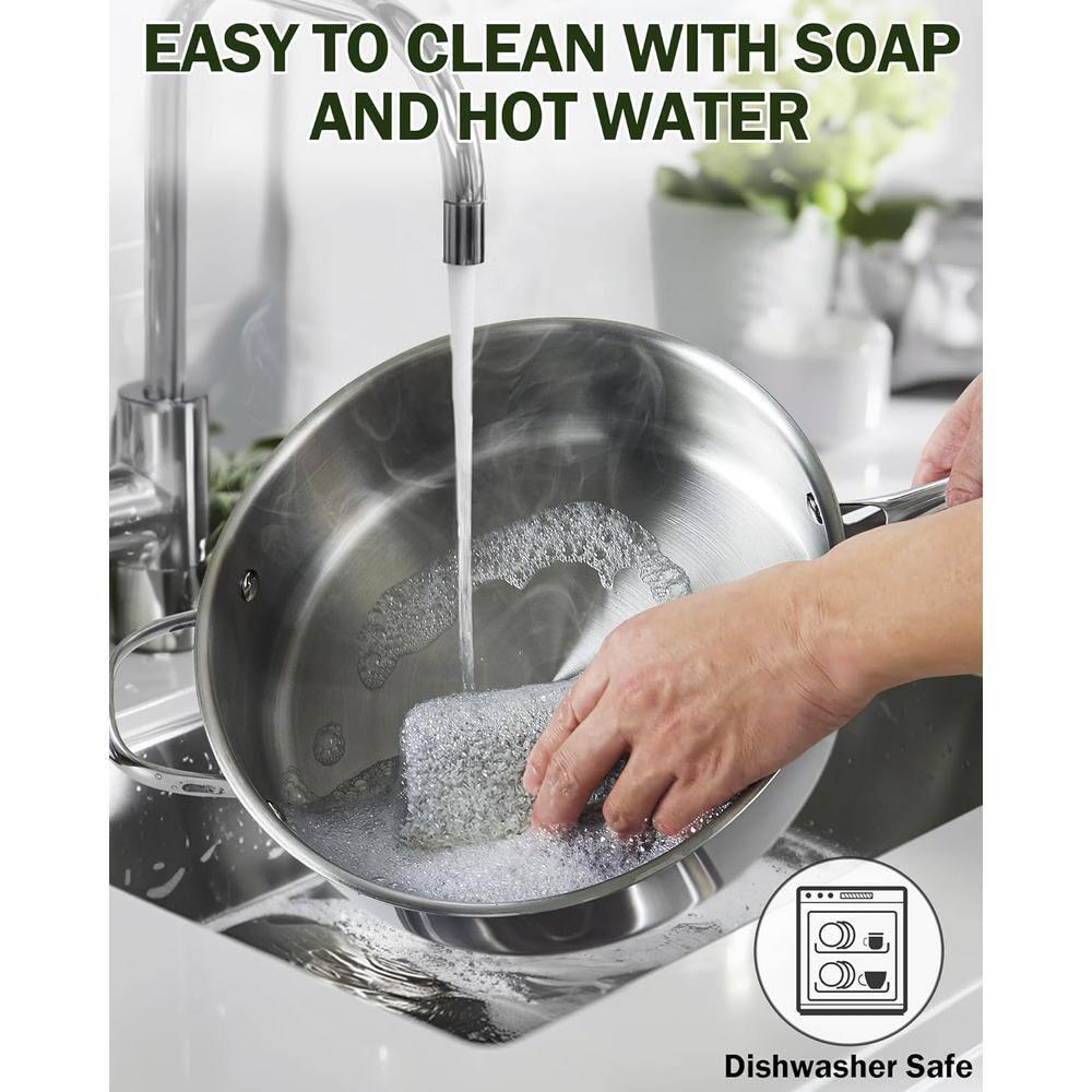 Cooks Standard Cooks Standard Classic 5 QT 11 inch Stainless Steel Saute Pan Frying Pan Skillet with Lid