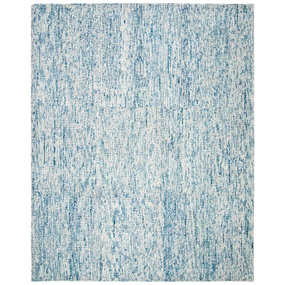 Abstract ABT473 Hand Tufted Area Rug - Ivory/Navy - 8'9"x11'9" - Safavieh.